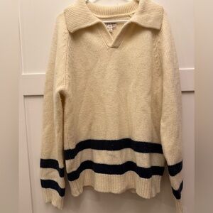 Vintage Knit For J.Crew brand 100% wool skipper style sweater size large‎ *FLAW*